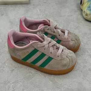 Adidas Kids Sneakers - Pink, Green, and Tan